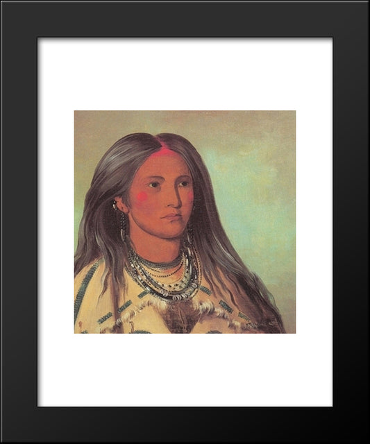 Sha-Ko-Ka (Mint), A Mandan Girl 20x24 Black Modern Wood Framed Art Print Poster by Catlin, George