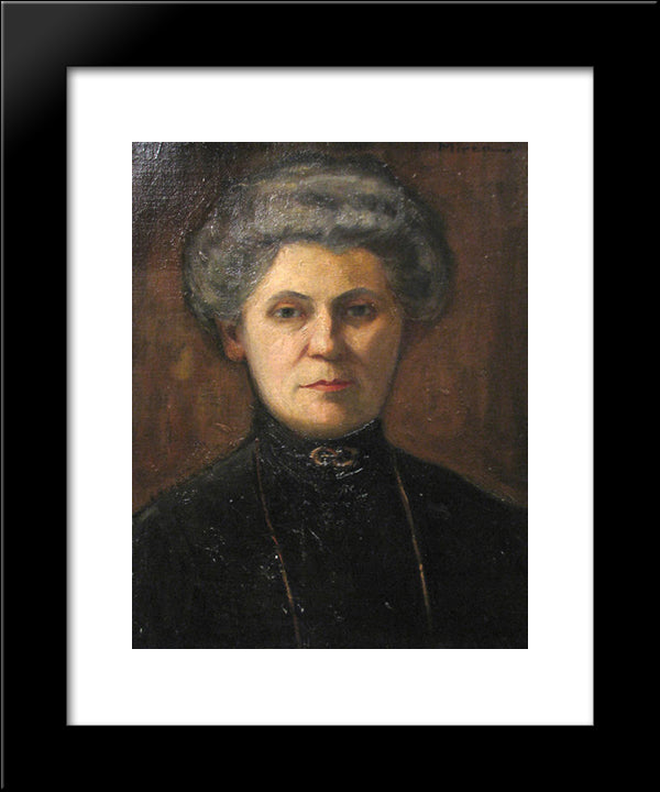 Woman Potrait 20x24 Black Modern Wood Framed Art Print Poster by Mirea, George Demetrescu