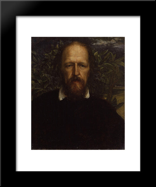 Alfred Tennyson, 1St Baron Tennyson 20x24 Black Modern Wood Framed Art Print Poster by Watts, George Frederick