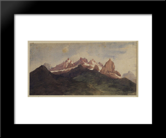 Alpine Landscape 20x24 Black Modern Wood Framed Art Print Poster by Watts, George Frederick