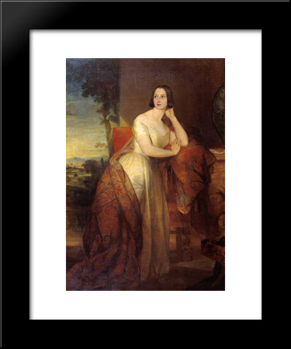 Augusta, Lady Castletown 20x24 Black Modern Wood Framed Art Print Poster by Watts, George Frederick