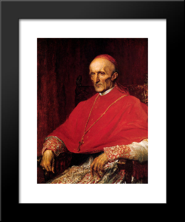 Cardinal Manning 20x24 Black Modern Wood Framed Art Print Poster by Watts, George Frederick