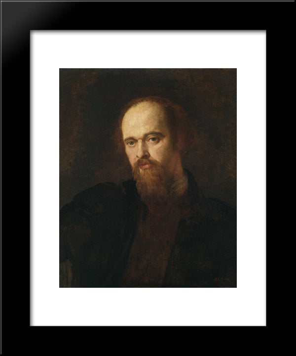 Dante Gabriel Rossetti 20x24 Black Modern Wood Framed Art Print Poster by Watts, George Frederick