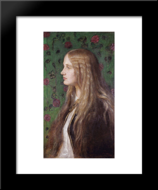 Edith Villiers, Later Countess Of Lytton 20x24 Black Modern Wood Framed Art Print Poster by Watts, George Frederick