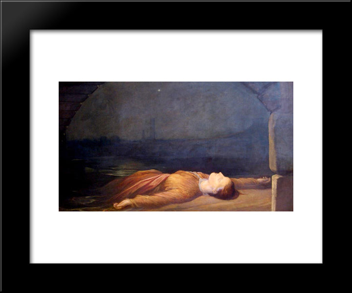 Found Drowned 20x24 Black Modern Wood Framed Art Print Poster by Watts, George Frederick