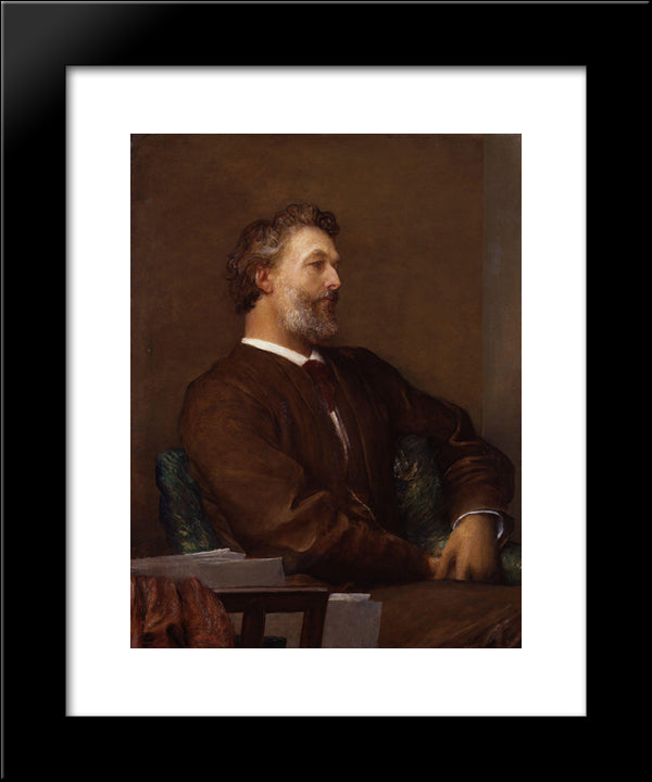 Frederic Leighton, Baron Leighton 20x24 Black Modern Wood Framed Art Print Poster by Watts, George Frederick