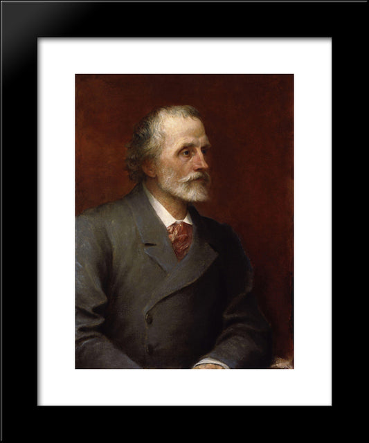 George Meredith 20x24 Black Modern Wood Framed Art Print Poster by Watts, George Frederick