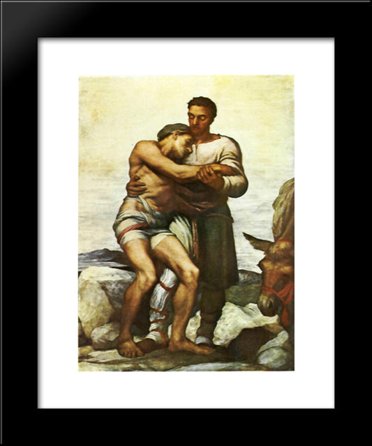 Good Samaritan 20x24 Black Modern Wood Framed Art Print Poster by Watts, George Frederick