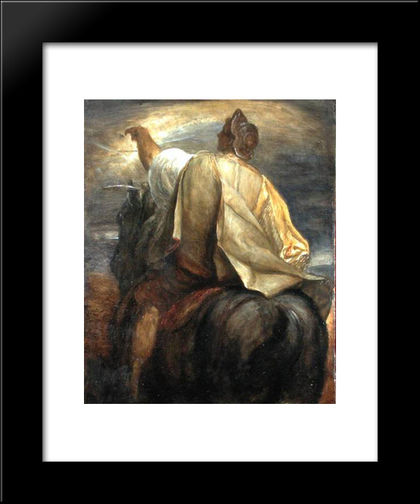 Horsemen Apocalypse Rider 20x24 Black Modern Wood Framed Art Print Poster by Watts, George Frederick