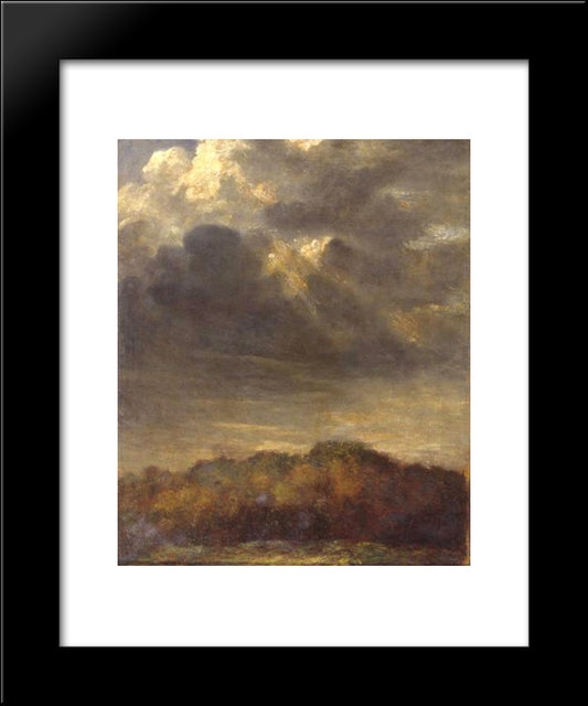 Study Of Clouds 20x24 Black Modern Wood Framed Art Print Poster by Watts, George Frederick