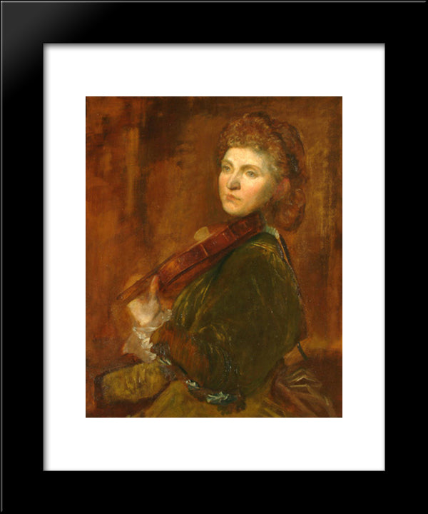 The Portrait Of Violinist Wilma Neruda A.K.A Lady Halle 20x24 Black Modern Wood Framed Art Print Poster by Watts, George Frederick