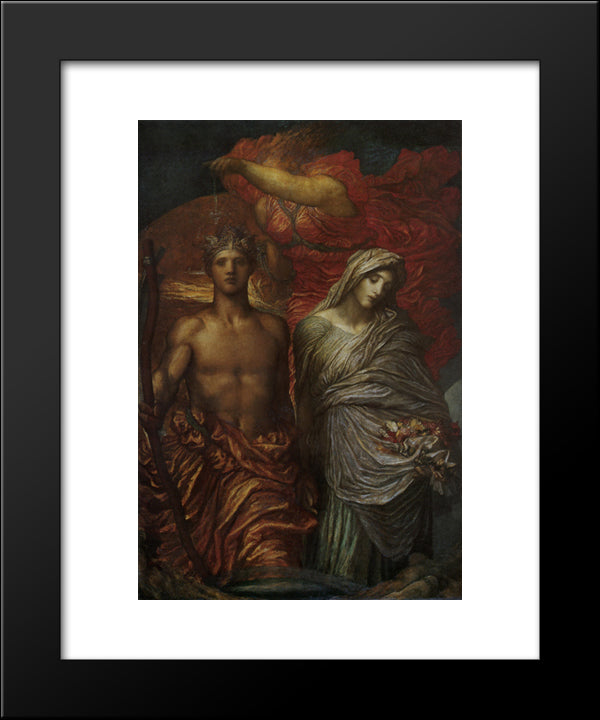 Time, Death And Judgement 20x24 Black Modern Wood Framed Art Print Poster by Watts, George Frederick