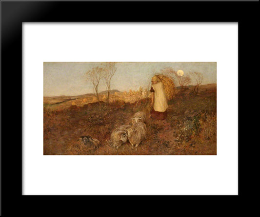 Evening, Matlock 20x24 Black Modern Wood Framed Art Print Poster by Mason, George Hemming