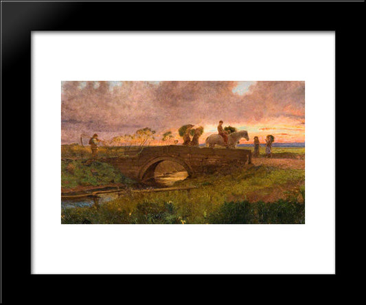 Evening, Near Southport 20x24 Black Modern Wood Framed Art Print Poster by Mason, George Hemming
