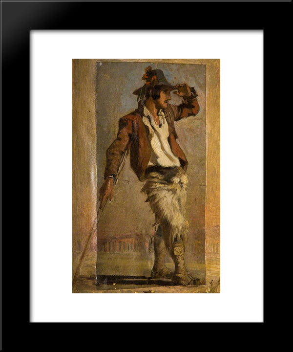 Goatherd Of The Campagna 20x24 Black Modern Wood Framed Art Print Poster by Mason, George Hemming