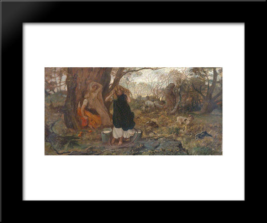 Only A Shower 20x24 Black Modern Wood Framed Art Print Poster by Mason, George Hemming
