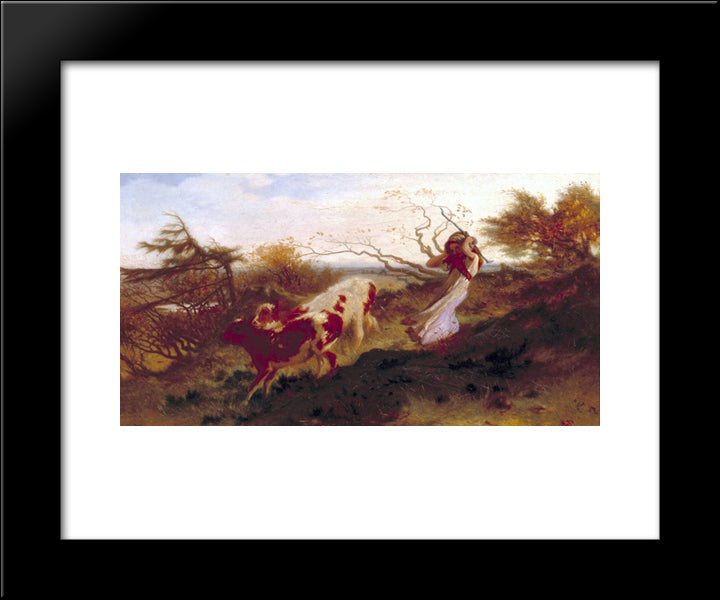 Wind On The Wold 20x24 Black Modern Wood Framed Art Print Poster by Mason, George Hemming