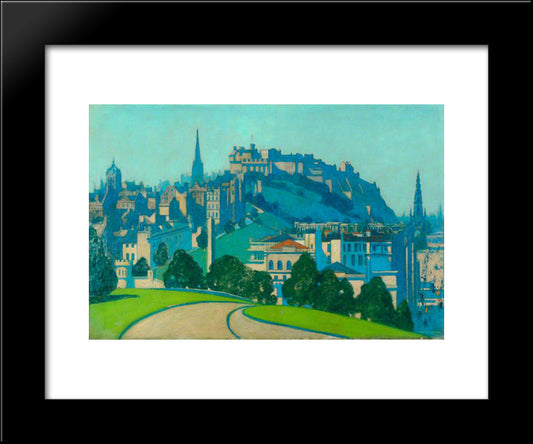Edinburgh 20x24 Black Modern Wood Framed Art Print Poster by Henry, George