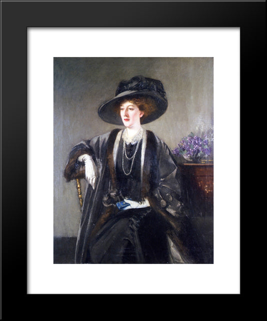 Mrs. Kirkwood 20x24 Black Modern Wood Framed Art Print Poster by Henry, George