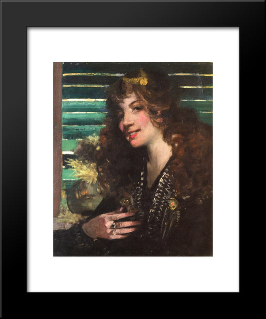 Nell 20x24 Black Modern Wood Framed Art Print Poster by Henry, George