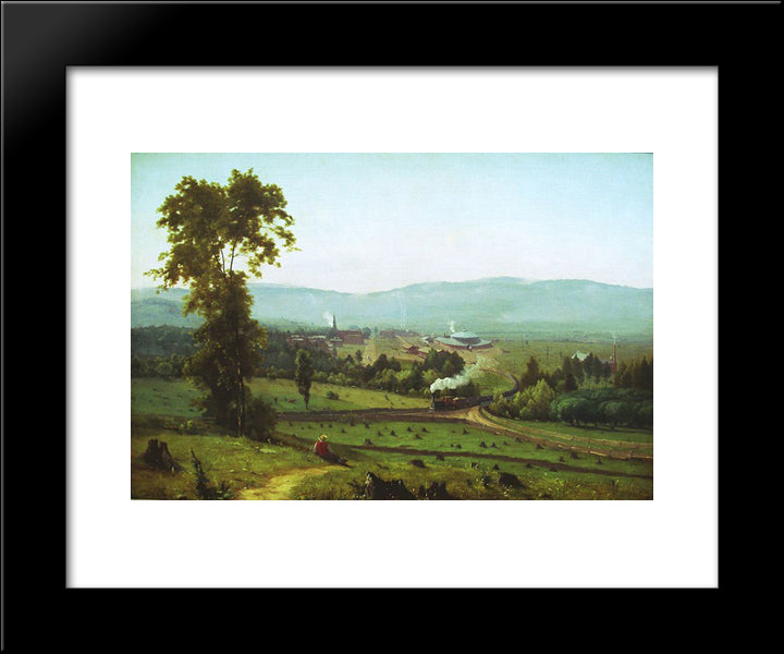 The Lackawanna Valley 20x24 Black Modern Wood Framed Art Print Poster by Inness, George
