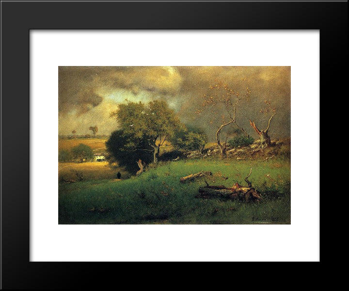 The Storm 20x24 Black Modern Wood Framed Art Print Poster by Inness, George