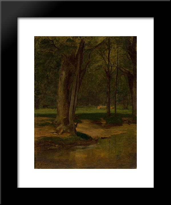 Trout Stream, North Conway 20x24 Black Modern Wood Framed Art Print Poster by Inness, George