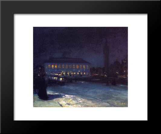 Copley Square 20x24 Black Modern Wood Framed Art Print Poster by Luks, George