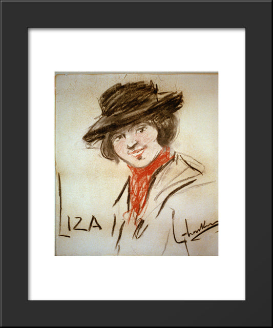 Drawing Of Eliza Doolittle, A Character From George Bernard Shaw'S Play Pygmalion 20x24 Black Modern Wood Framed Art Print Poster by Luks, George