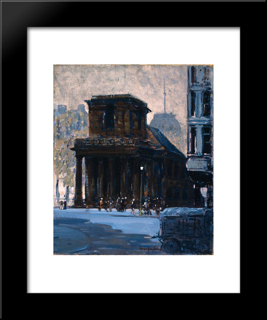 King'S Chapel, Boston 20x24 Black Modern Wood Framed Art Print Poster by Luks, George