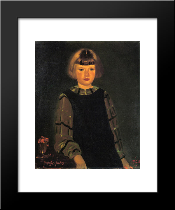 Portrait Of Miss Ruth Breslin 20x24 Black Modern Wood Framed Art Print Poster by Luks, George