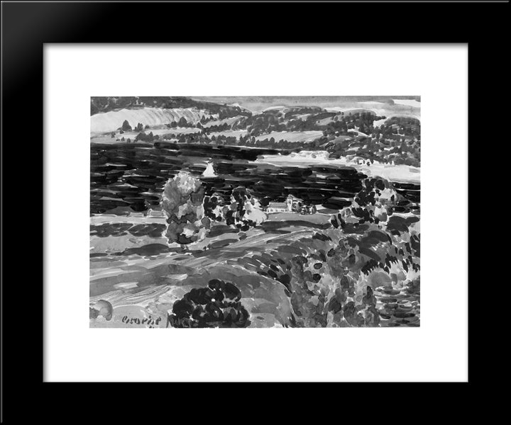 The Bay, Nova Scotia 20x24 Black Modern Wood Framed Art Print Poster by Luks, George