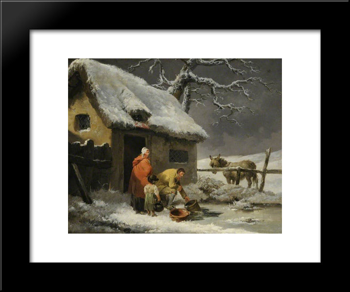 Breaking The Ice 20x24 Black Modern Wood Framed Art Print Poster by Morland, George