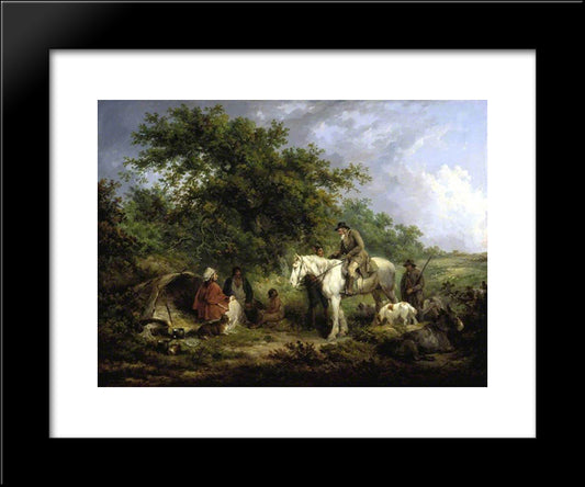 Morning (The Benevolent Sportsman) 20x24 Black Modern Wood Framed Art Print Poster by Morland, George