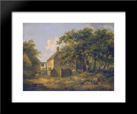 Roadside Inn 20x24 Black Modern Wood Framed Art Print Poster by Morland, George