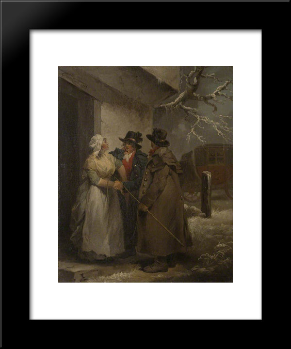 The Departure 20x24 Black Modern Wood Framed Art Print Poster by Morland, George