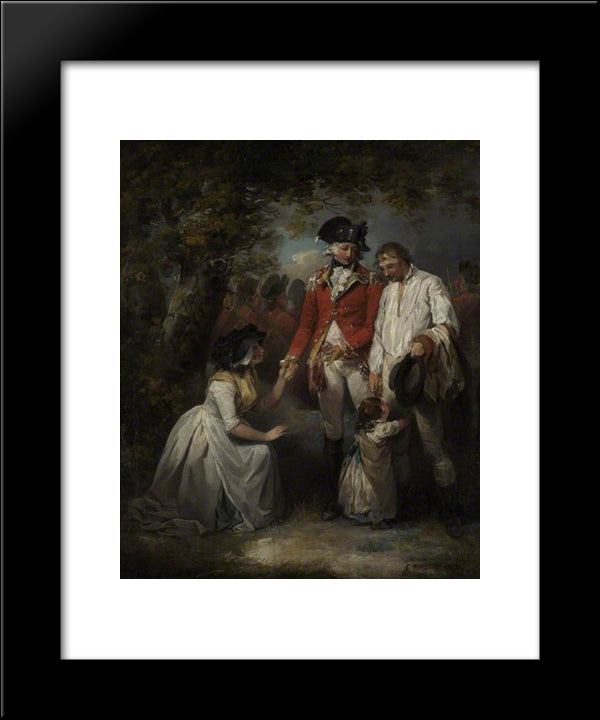 The Deserter Pardoned 20x24 Black Modern Wood Framed Art Print Poster by Morland, George