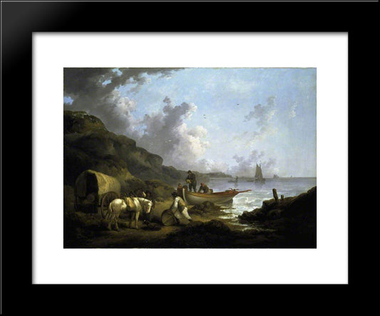 The Smugglers 20x24 Black Modern Wood Framed Art Print Poster by Morland, George