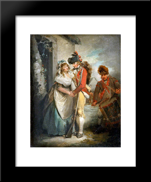 The Soldier'S Departure 20x24 Black Modern Wood Framed Art Print Poster by Morland, George