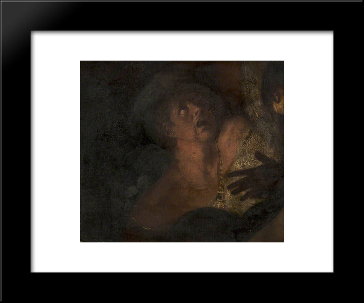 A Courtier (Fragment Of 'The Tempest Act I, Scene 1') 20x24 Black Modern Wood Framed Art Print Poster by Romney, George