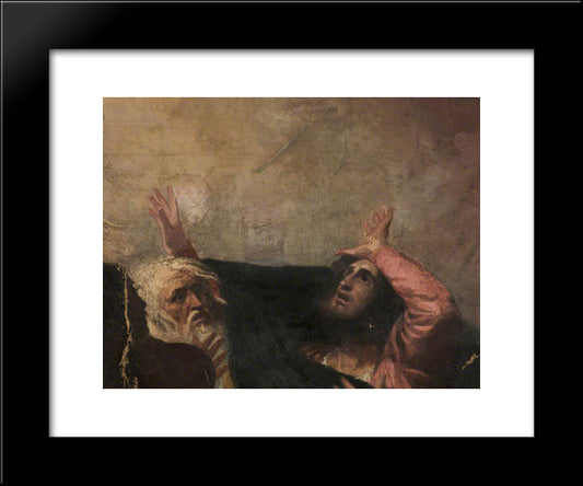 Alonso, King Of Naples And Another Figure (Fragment Of 'The Tempest Act I, Scene 1') 20x24 Black Modern Wood Framed Art Print Poster by Romney, George