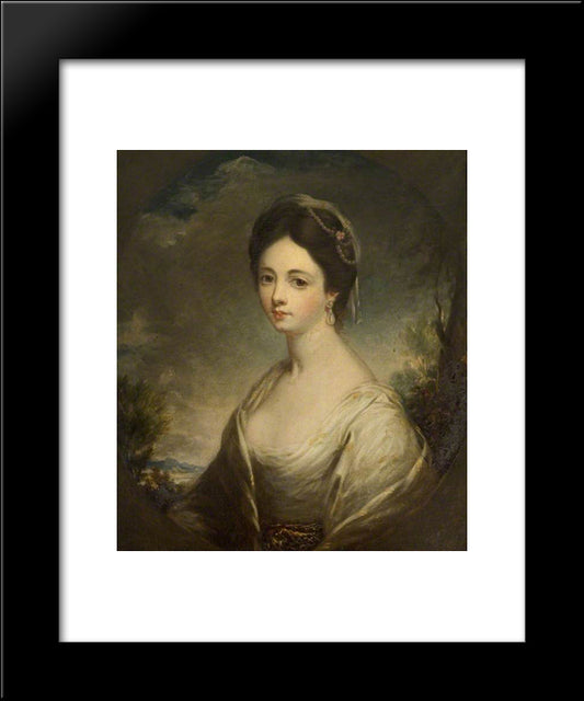 Betsy Hodges (D.1772), Second Wife Of Philip Champion De Crespigny 20x24 Black Modern Wood Framed Art Print Poster by Romney, George