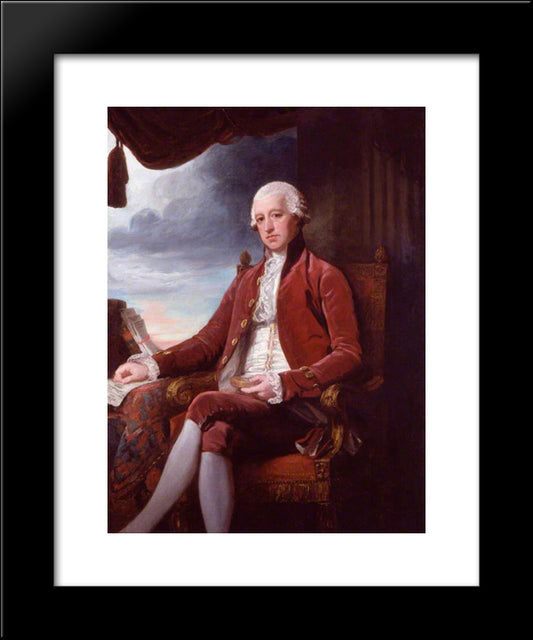 Charles Jenkinson, 1St Earl Of Liverpool 20x24 Black Modern Wood Framed Art Print Poster by Romney, George