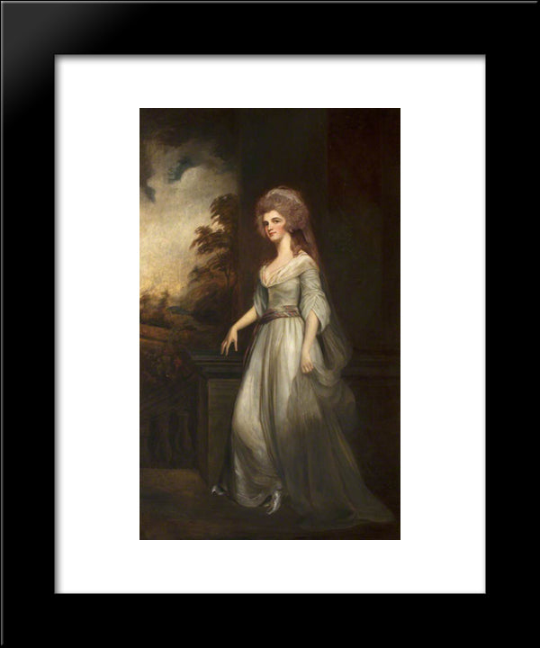 Eleanor (D.1856), Countess Of Lauderdale 20x24 Black Modern Wood Framed Art Print Poster by Romney, George