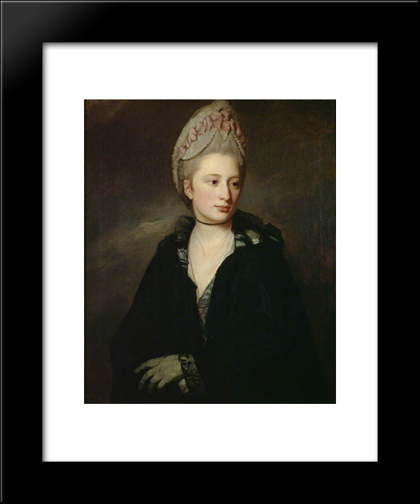 Georgiana, Lady Greville 20x24 Black Modern Wood Framed Art Print Poster by Romney, George