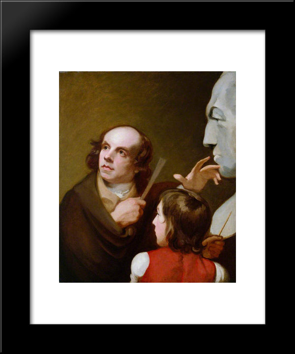 John Flaxman; Thomas Alphonso Hayley 20x24 Black Modern Wood Framed Art Print Poster by Romney, George