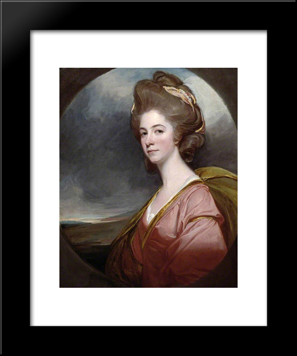 Lady Emilia Kerr 20x24 Black Modern Wood Framed Art Print Poster by Romney, George