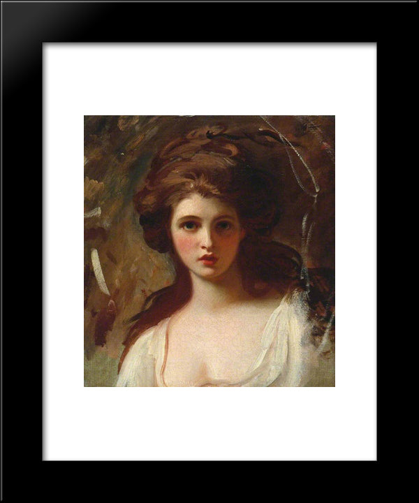 Lady Hamilton As Circe 20x24 Black Modern Wood Framed Art Print Poster by Romney, George