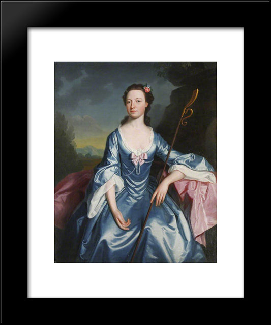 Margaret Messenger (B.1737), Mrs Walter Strickland 20x24 Black Modern Wood Framed Art Print Poster by Romney, George