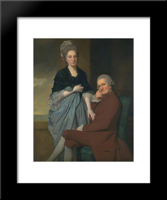 Mr And Mrs William Lindow 20x24 Black Modern Wood Framed Art Print Poster by Romney, George